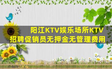 阳江KTV娱乐场所KTV招聘促销员无押金无管理费用